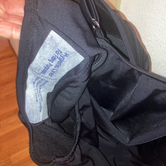 NWT Swim Solutions Shirred Tummy-Control One-Piece Swimsuit Black w Gold Bead - Picture 7 of 8